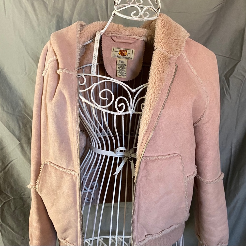 Suede baby pink jacket